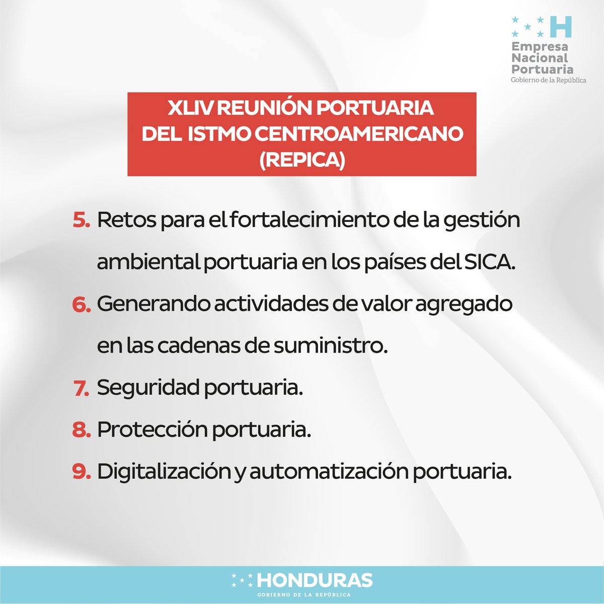 enp_hn's tweet photo. 📔 La agenda de XLIV Reunión Portuaria del Istmo Centroamericano @REPICA_COCATRAM organizada por @cocatram y @enp_hn
#44REPICA 🚢⚓️
📌Honduras 🇭🇳
🗓️25-28 de octubre https://t.co/O3X5MTLDUB