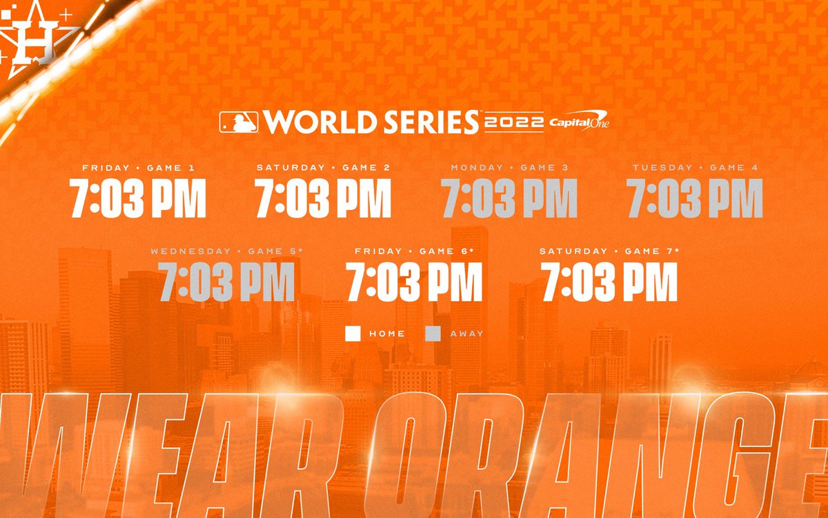 World Series times are set. 📅