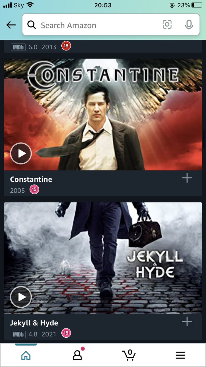 A fantastic merging of film posters on Amazon Prime…