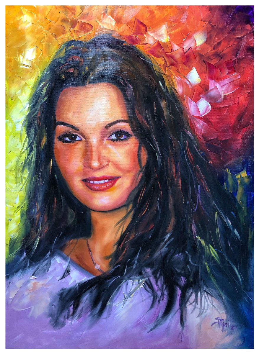 luan_kotori's tweet photo. Latest work
#commissioned #artwork #painting #OilOnCanvas #75x55cm #portraitpaint #portrait #vivid #dailyarts #instaart #paletteknifepainting https://t.co/j73oc6DdUm