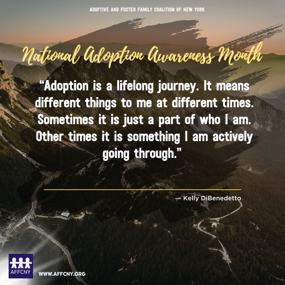 AFFCNY's tweet photo. We, believe in elevating the voices of the #adopted. Not just during #NAAM but throughout the year.
#NationalAdoptionAwarenessMonth
#Fostercare #Trauma #resilience #AFFCNY #AFFCNYNetwork #TraumaInformed #ListenToAdoptees https://t.co/EoDGeD5JL6