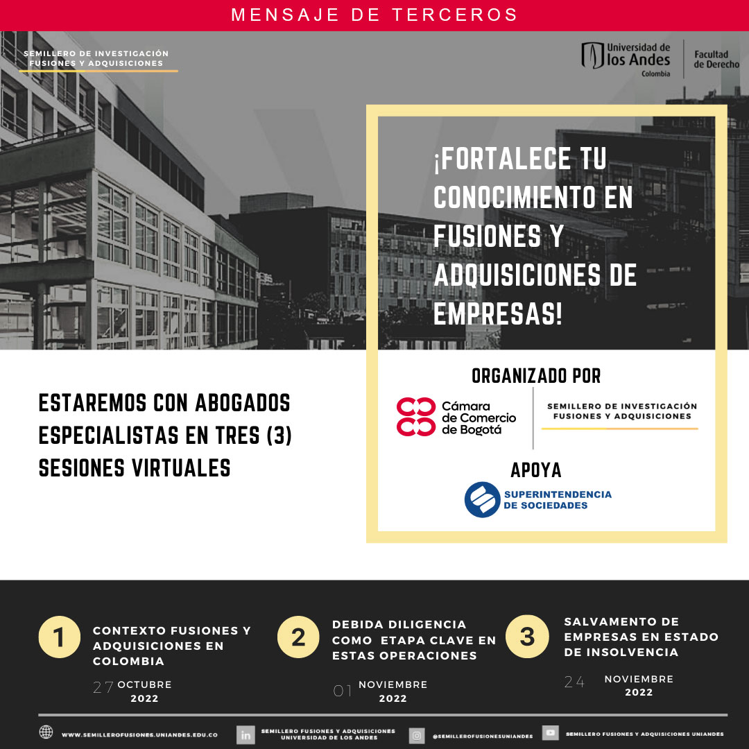 ¡Fortalece tu conocimiento en fusiones y adquisiciones de empresas! Inscríbete ahora 👉 bit.ly/3VNFmUT