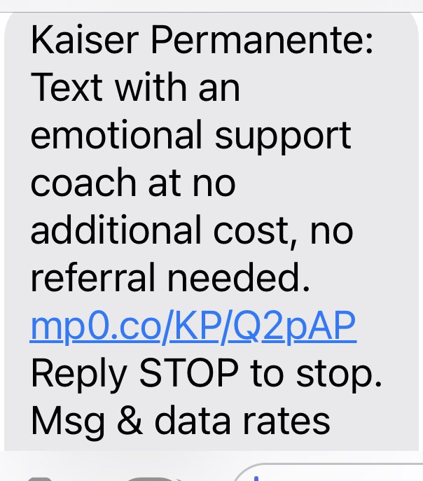 #therapytwitter hey fellow therapists. This is what Kaiser is putting out to patients today. What are your thoughts?