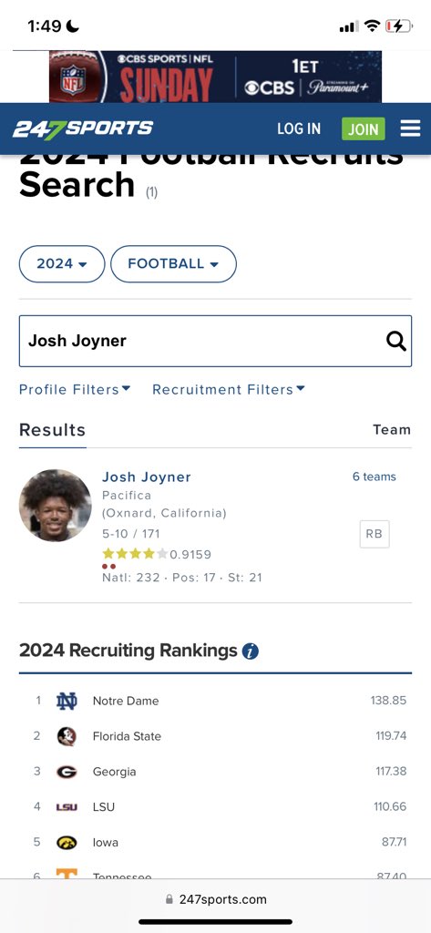 Blessed to be a composite 4 star on 247! @BrandonHuffman @GregBiggins @247sports