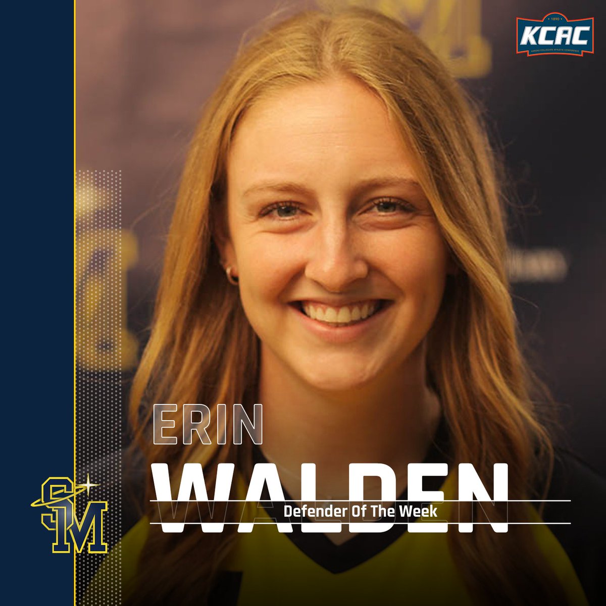 USM_Athletics's tweet photo. Erin Walden and Riley Hiebert have been recognized as KCAC Players of the Week for their performances from Oct. 17-23, congratulations! #gospires https://t.co/bxD5klKYSc