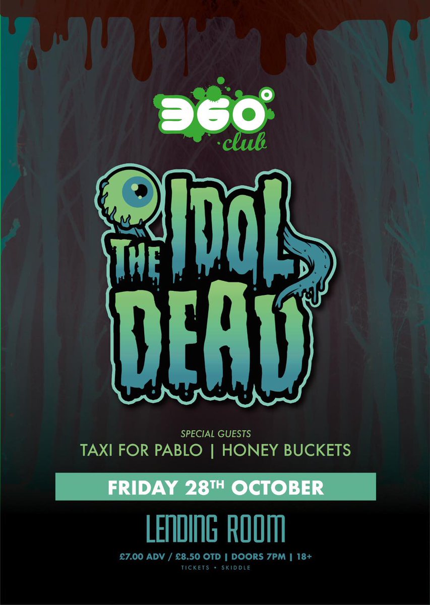 .@TheIdolDead fans are the best. Why? A very dear friend of ours has offered to donate 3 tickets to THE IDOL DEAD, TAXI FOR PABLO, HONEY BUCKETS gig at 360 Club for this Friday! To nominate someone, or yourself, just email band@theidoldead.com and we'll get it sorted.