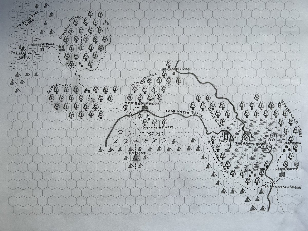 Travis_Fauber's tweet photo. I've been working on my map of Naringal. I think it's coming quite nicely.

#ttrpg #dnd #dnd5e #dungeonsanddragons #Naringal #map #cartography #homebrew #hexmap #hexcrawl #dungeonmaster https://t.co/b7Ox5Uq1kn