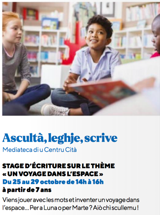 Ça décolle mercredi à 14h à la Bibliothèque centrale🚀
Inscriptions-culture@bastia.corsica ou 06 73 68 89 18
À partir de 7 ans !