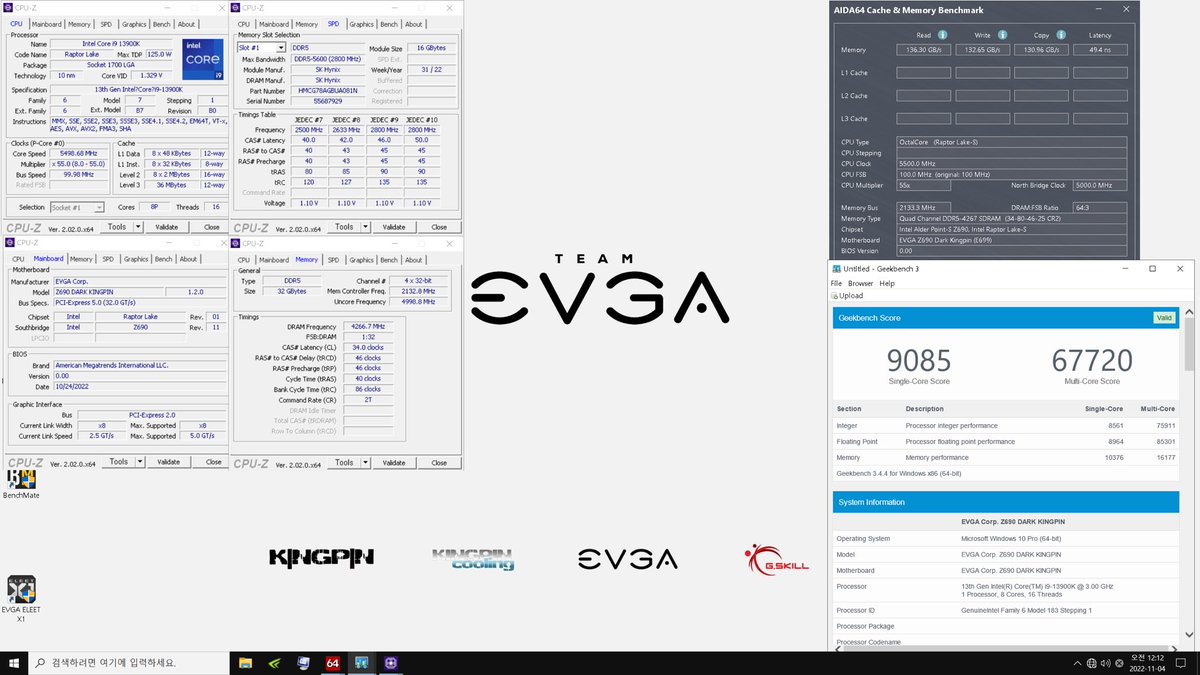bumfoto1's tweet photo. EVGA Z690 Dark KP with new beta bios  now all working great with hynix A-die !

Memory OC 8,533MHz GB3 🫠

You guys will see this soon, too 🖤
 @TEAMEVGA @EVGA_JacobF https://t.co/xALkKDyJeK