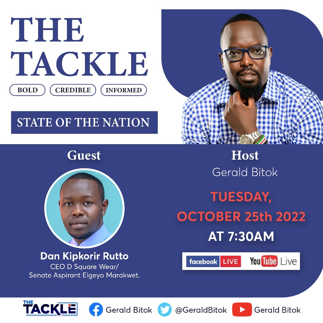 geraldbitok's tweet photo. This chap @DanRutto_ke has to be one of the most disciplined &amp; hardworking young men I have ever met. Built an enterprise @DSquareKe from scratch now seeks to lead Elgeyo Marakwet as its Senator replacing CS @kipmurkomen . 

What's his vision? Join him tomorrow  on #THETACKLE https://t.co/lUAOdKTlMr