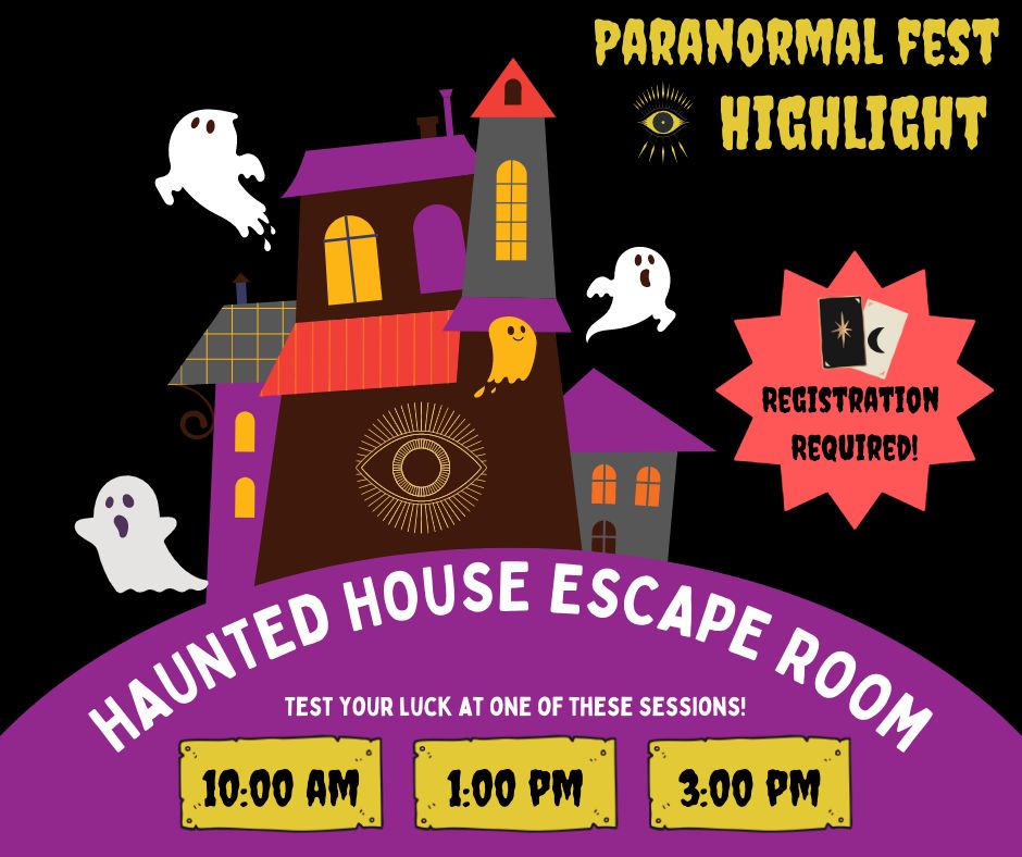 MetroLibraryOK's tweet photo. Are you ready for the Downtown Library's annual Paranormal fest? It's back next Saturday (10/29) from 10:00 am - 4:00 pm. We'll have fun (and spooky!) events for all ages! Visit https://t.co/ov8KfYlqLA for more information! #paranormalfest. #spookylibrary https://t.co/R6xCLYPrKS