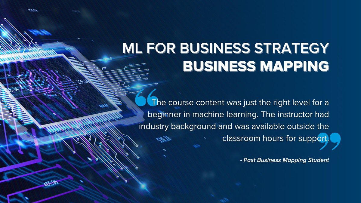 The next Machine Learning (ML) for Business Strategy microcredential, Business Mapping, starts October 29. Discover the potential of ML in strategic business planning without needing to code! Register today at cuedmonton.com/3N39Iid