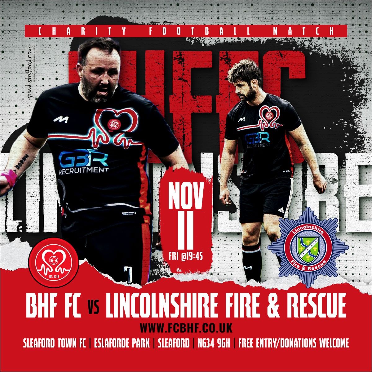 fc_bhf's tweet photo. ⚽️ BHF FC next game ♥️
⚽️ vs @LincsFireRescue XI 
📆11th November 2023
🏟 @SleafordTownFC
🕑19 45 pm
Free Entry / Donations welcome 
Raising money for @TheBHF .

Come down and support the lads ⚽️ https://t.co/aujRCVjFqQ