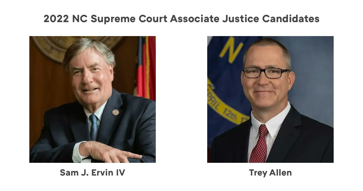 The NCBA partnered with @MyPBSNC to provide interviews with candidates seeking appellate judicial offices in 2022. Access the forums, including an interview with NC Supreme Court Associate Justice Candidates Sam J. Ervin IV and Trey Allen: buff.ly/3REmMvd.