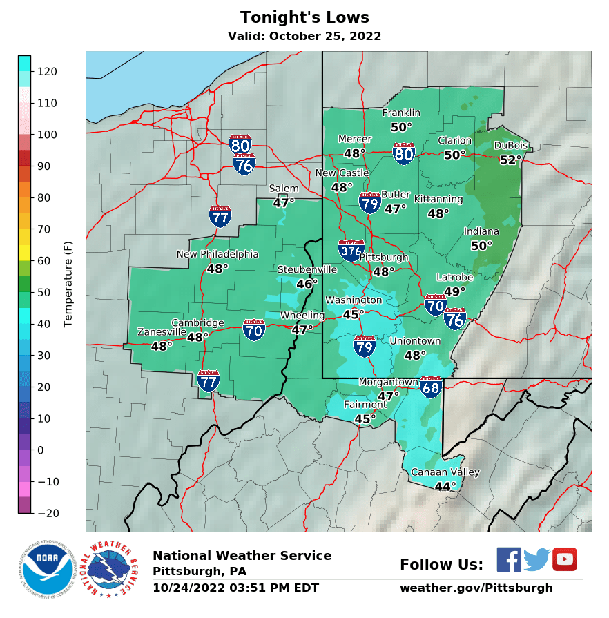 NWS Pittsburgh on Twitter "Dry and warm weather will be interrupted