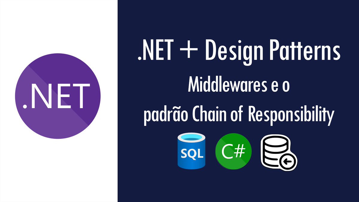 RenatoGroff's tweet photo. Novo artigo no meu blog -> .NET + Design Patterns na prática: middlewares e o padrão Chain of Responsibility -- Link: https://t.co/QDqodrdfkX
#dotnet #aspnetcore #csharp #webdevelopment #patterns #designpatterns #middlewares #chainofresponsibility #softwarearchitecture https://t.co/iDaBoZSEBz
