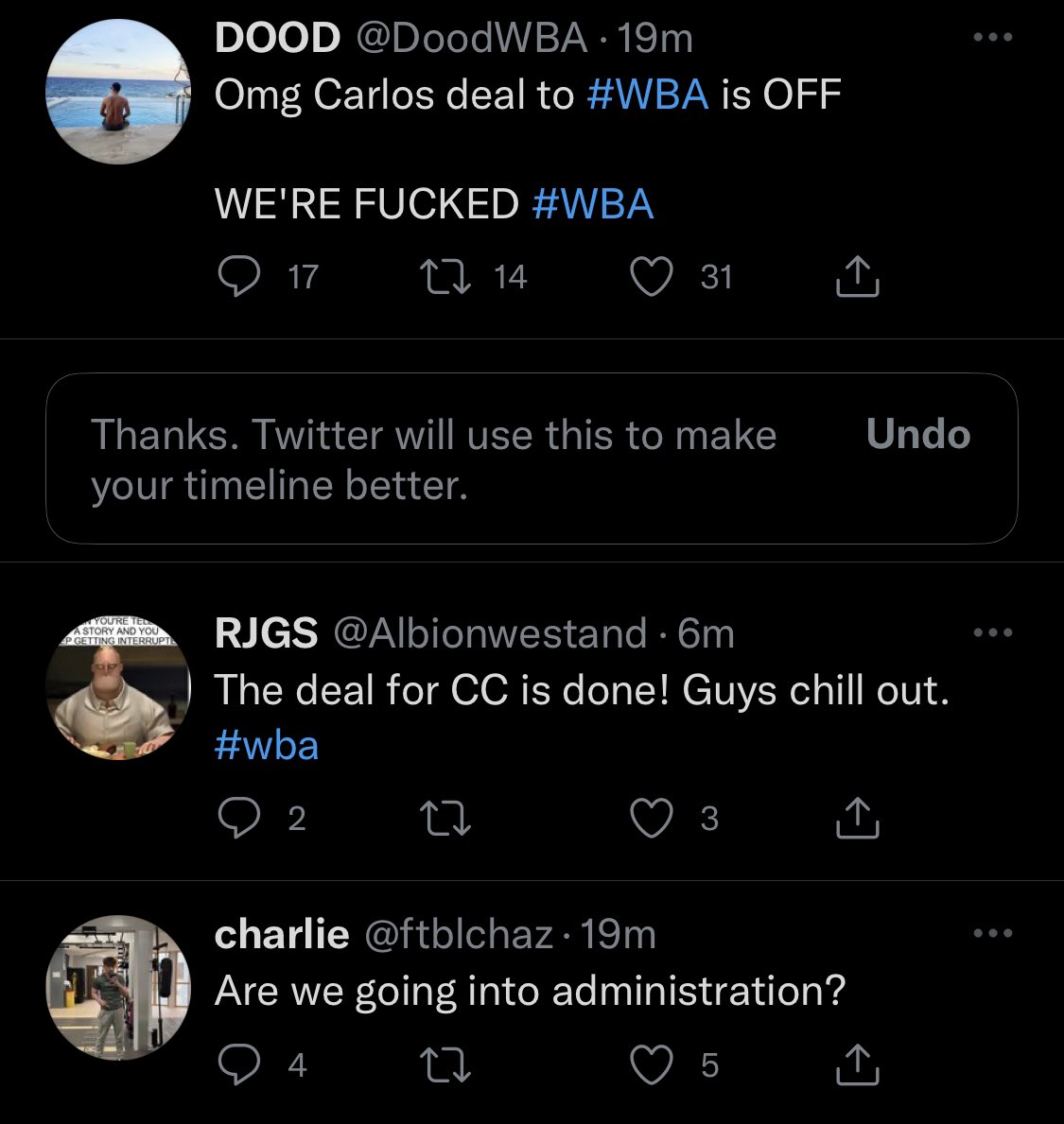 EwanWBA_'s tweet photo. Wba Twitter summed up https://t.co/C91VM9vsho
