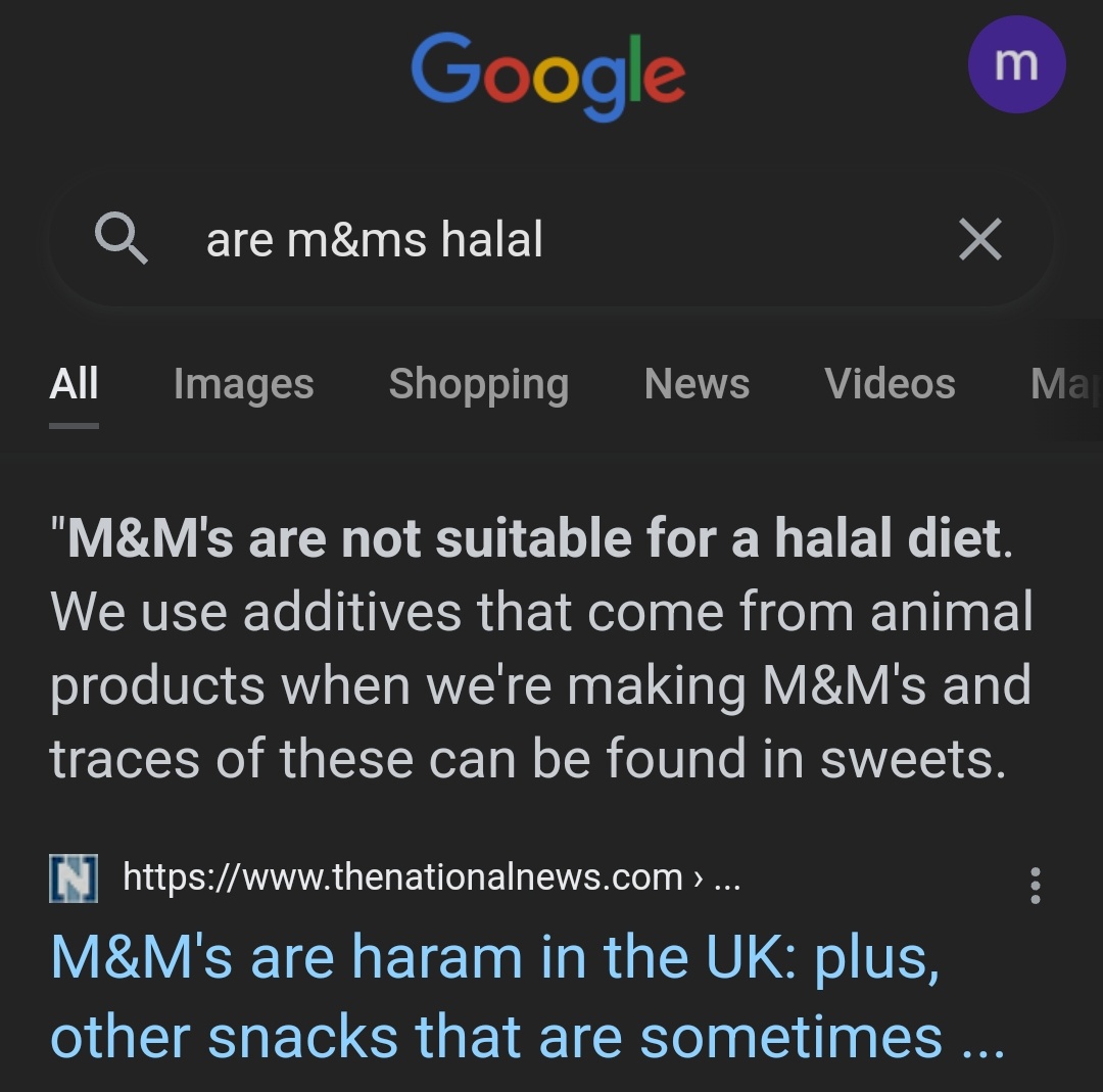 mishka0108's tweet photo. just a reminder that m&amp;m's are NOT HALAAL
please rt for awareness 🙏🏼 https://t.co/9eC63GyvQa