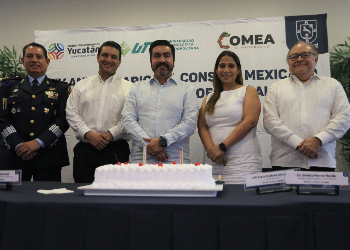 SETYYucatan's tweet photo. Asistimos a la segunda asamblea ordinaria y celebración del XV Aniversario del @COMEA_AC, organización que agrupa y fortalece a las instituciones educativas dedicadas a la enseñanza y la investigación #aeroespacial en México. (1/2) https://t.co/SRfbuRELQA