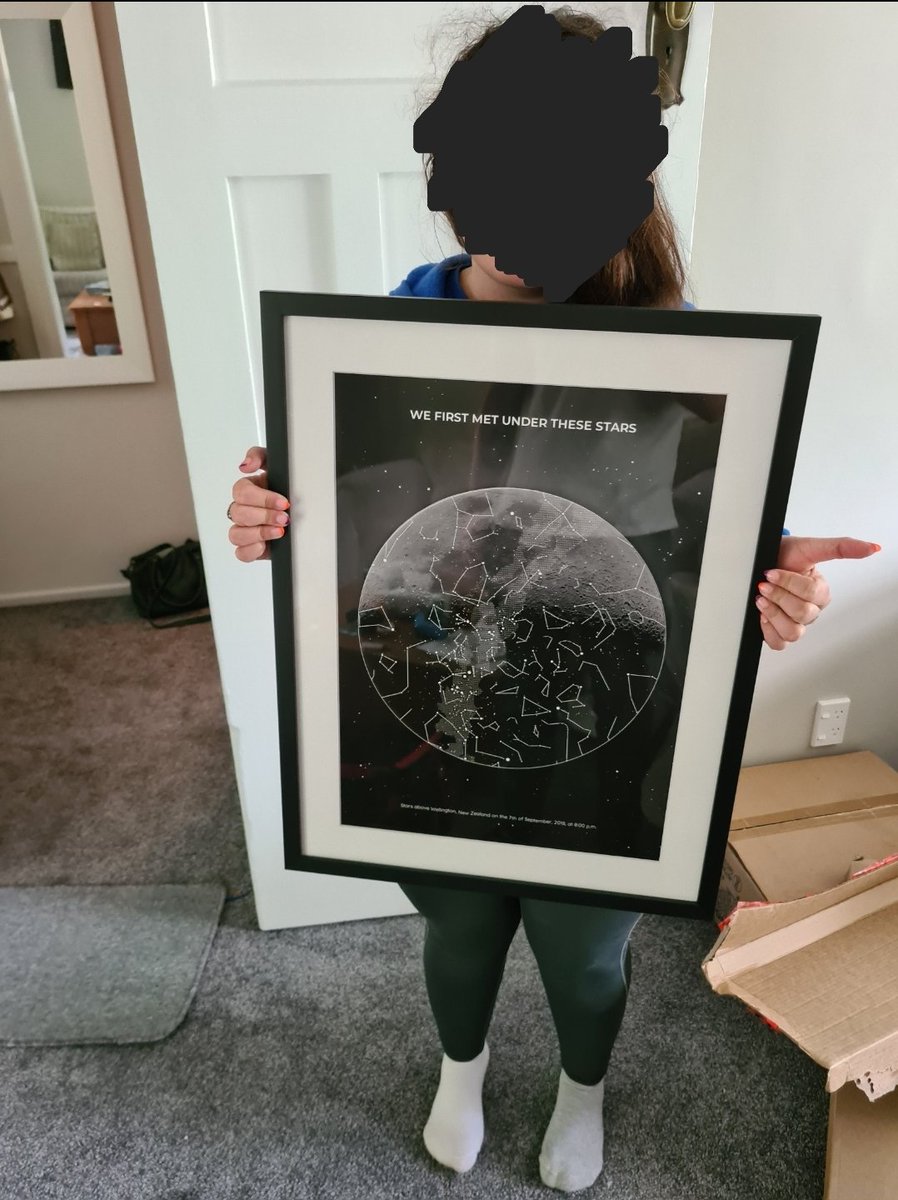 I bought a @underluckystars framed star map for my partner for our 4 year anniversary and she absolutely loves it. Thanks @LazyMasquerade for the discount. First time I've ever used a sponsored product before and it was totally worth it
