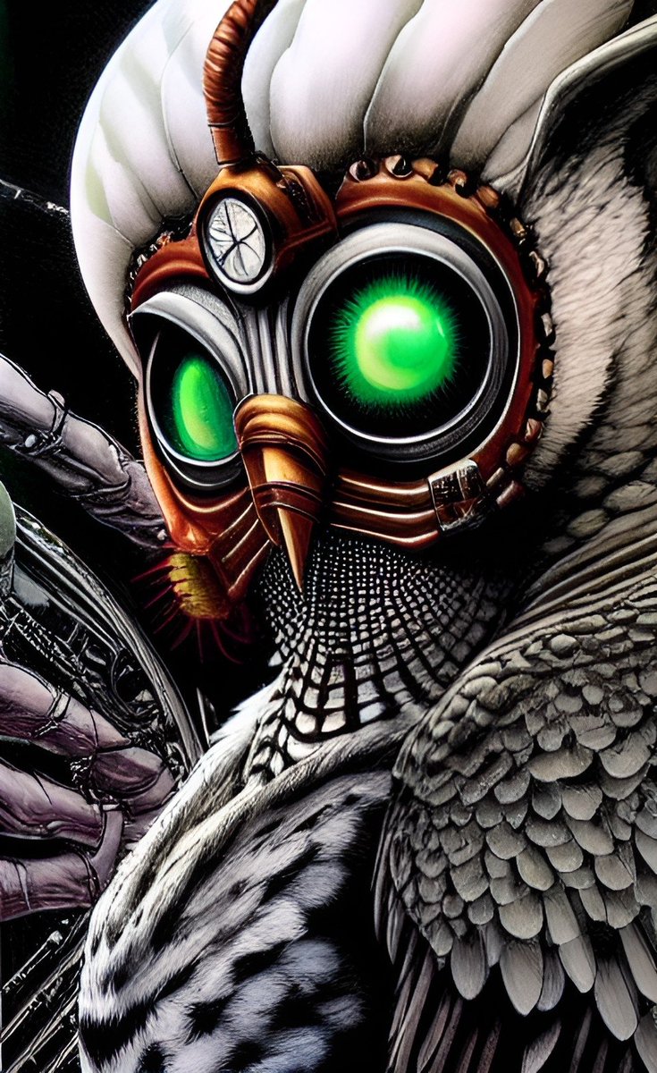 echohotel49's tweet photo. Steampunk owl @WOMBO #dreamai #DreamDiffusion #aiartdaily https://t.co/LthIC1BtmP