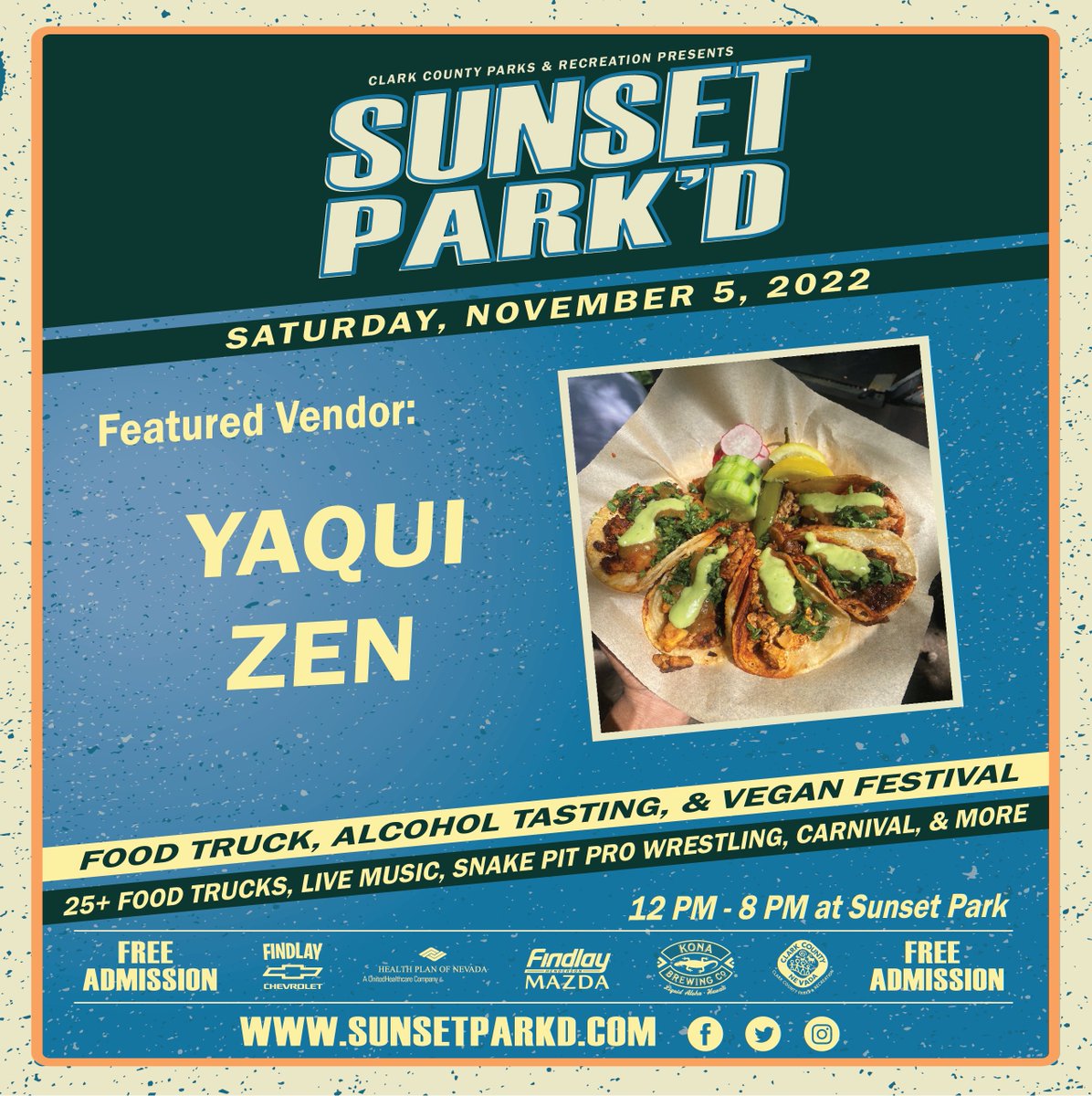 sunsetparkd's tweet photo. If you're looking for some delicious food. Come to Sunset Park on November 5. Here are 3 of the 25+ options available, INCLUDING A #VEGAN FOOD COURT! https://t.co/KVaHb6dJEp