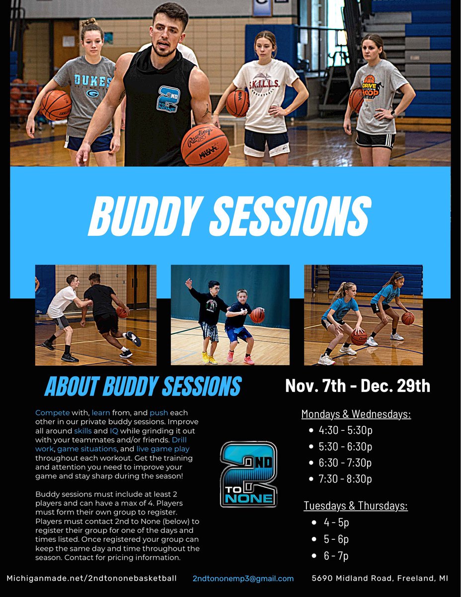 matty_p13's tweet photo. 🏀🏀 The season is coming!! @2ndToN0NE is here to make sure you stay sharp in your game and continue to improve this basketball season. Our In Season schedule will begin November 7th and will run through January 3rd. Let’s work💪🏼😤🏀 https://t.co/JrcO1lPWZL