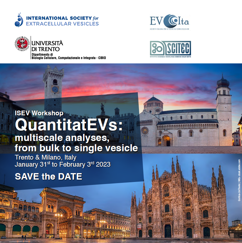 Registration for the QuantitatEVs Workshop in Trento, Italy January 31-February 3, 2023 is now open!

For more info, visit our website: 
isev.org/quantitatevs

You can apply to attend this workshop here: 
surveymonkey.com/r/MVJSSDQ