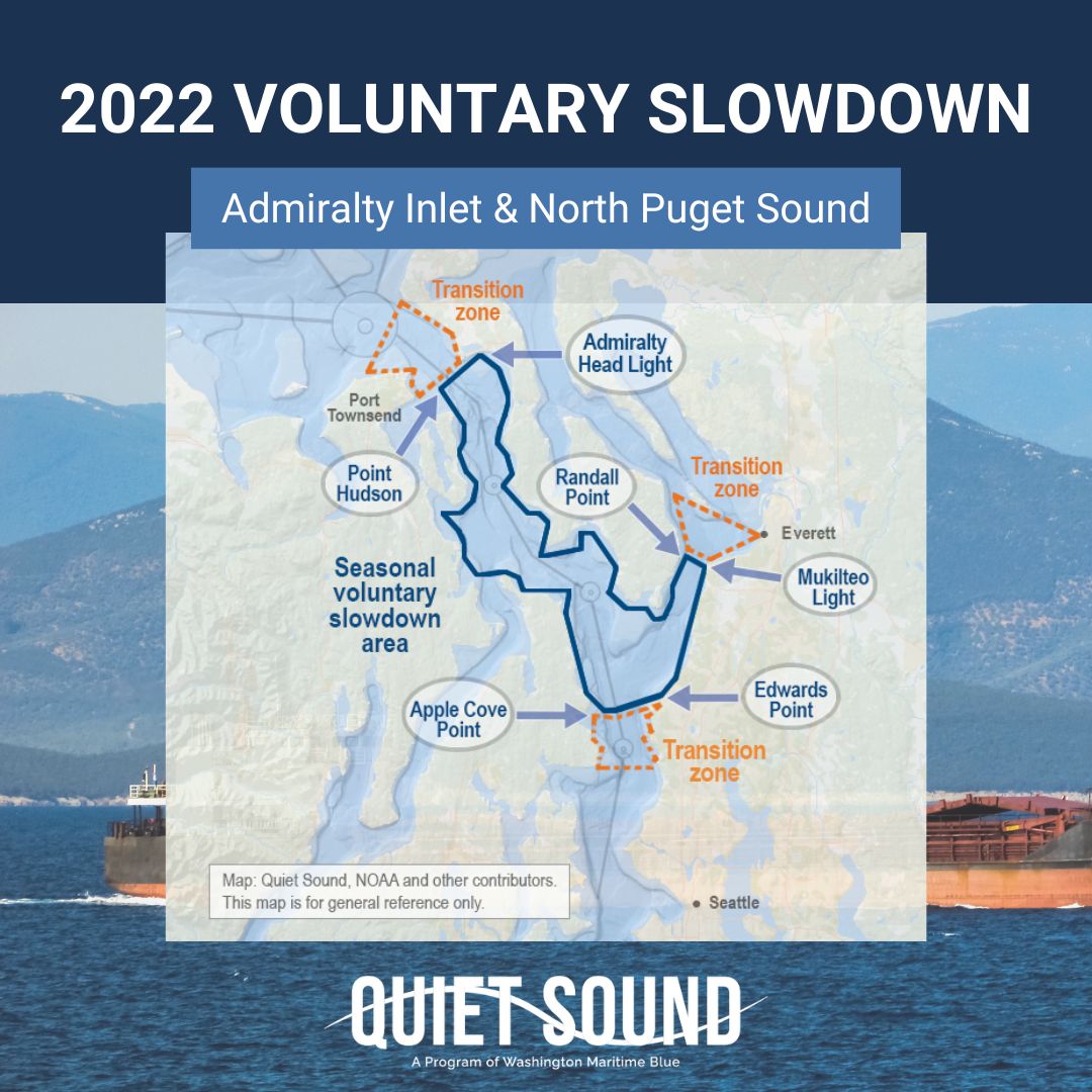 maritime_blue's tweet photo. Quiet Soundβs voluntary commercial vessel slowdown is officially underway in the Puget Sound! ππΌ
You can help reduce underwater noise & protect our S. Resident Killer Whale pods by reporting sightings via @orcanetwork or #WhaleReport App.π³
Details at https://t.co/P8Vc3cjxHL https://t.co/wS7xtPqupW