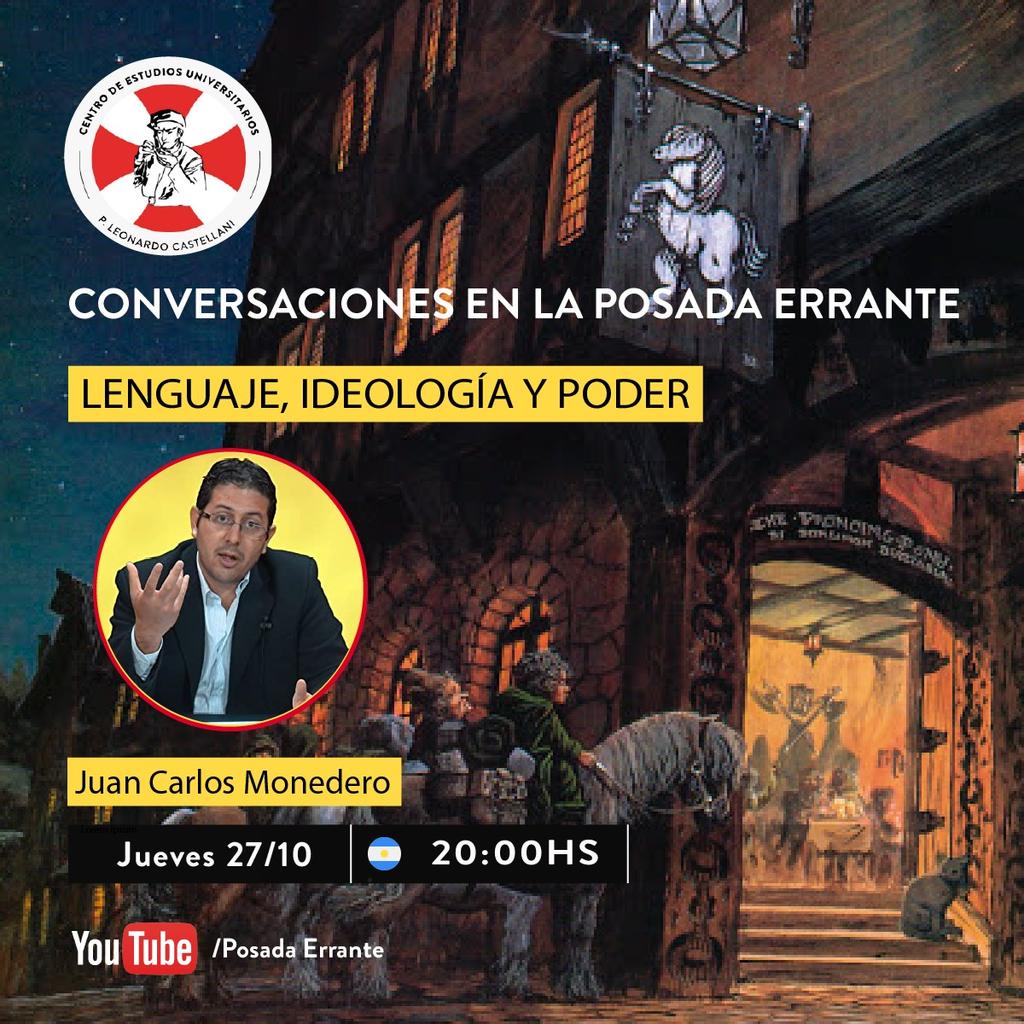 _El próximo jueves no se pierdan este encuentro donde veremos cómo manipulan el leguaje a los fines de dominarnos._
__
Seguinos en:
Youtube 👉 youtube.com/channel/UCAjX5…
Twitter 👉 <a href="/ctrocastellani/">Centro de Estudios P. Leonardo Castellani</a>
Telegram 👉 t.me/joinchat/RuUh_…