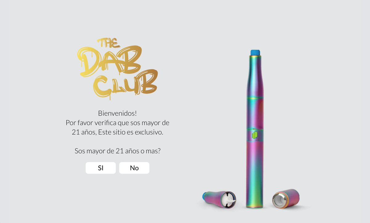 Check out the custom AgeVerify instance we created for the new thedabclub.ar Ecwid website.

#argentina 🇦🇷 #dab #dabber #cannabis #cannabiscommunity #hightimes #ecwid #agegate #ageverify #ageverification