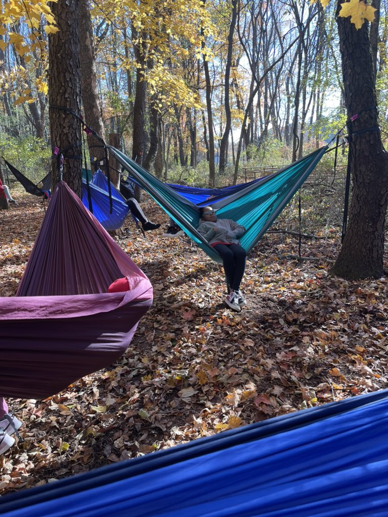 mrsjodihetman's tweet image. Nothing beats a book in a hammock! #NEST #LandLab #ELAinNature @Miss_Sokolowski