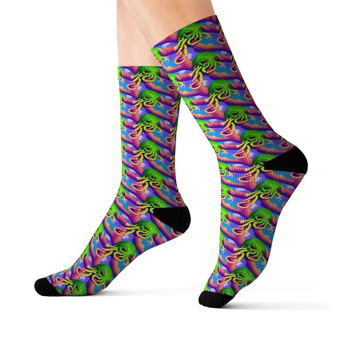 GrumpyGStudio's tweet photo. Excited to share this addition to my #etsy shop: Cute Cthulhu: novelty unisex socks #Cthulhu #CuteCthulhu  https://t.co/2cKFevGrP8 https://t.co/DT5cDjNyym