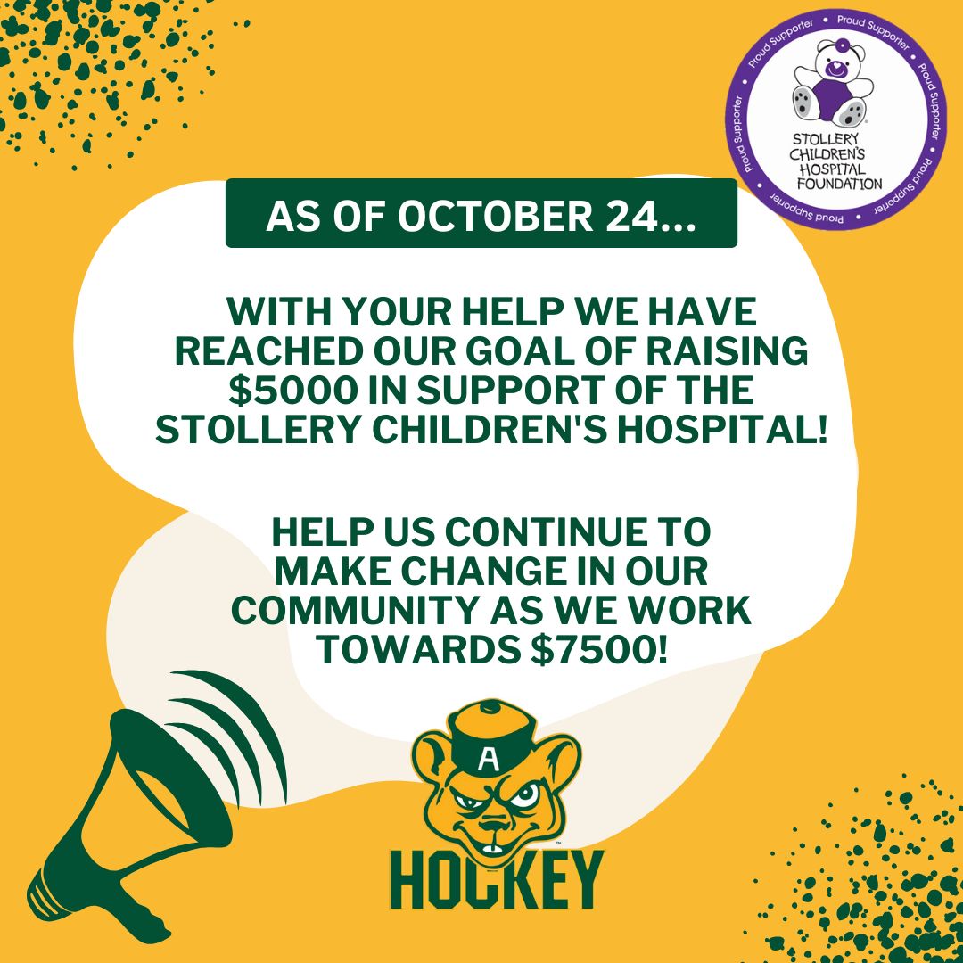 PPGoals4Change's tweet photo. Following this weekend every Golden Bears Hockey power play goal is now worth $148 in support of the Stollery Children's Hospital! With this amount per goal our expected year end donations will exceed $5000! #stollerychildrenshospital #fundraiser #PPG4Change #bearsandpandas https://t.co/5h89IRbHae