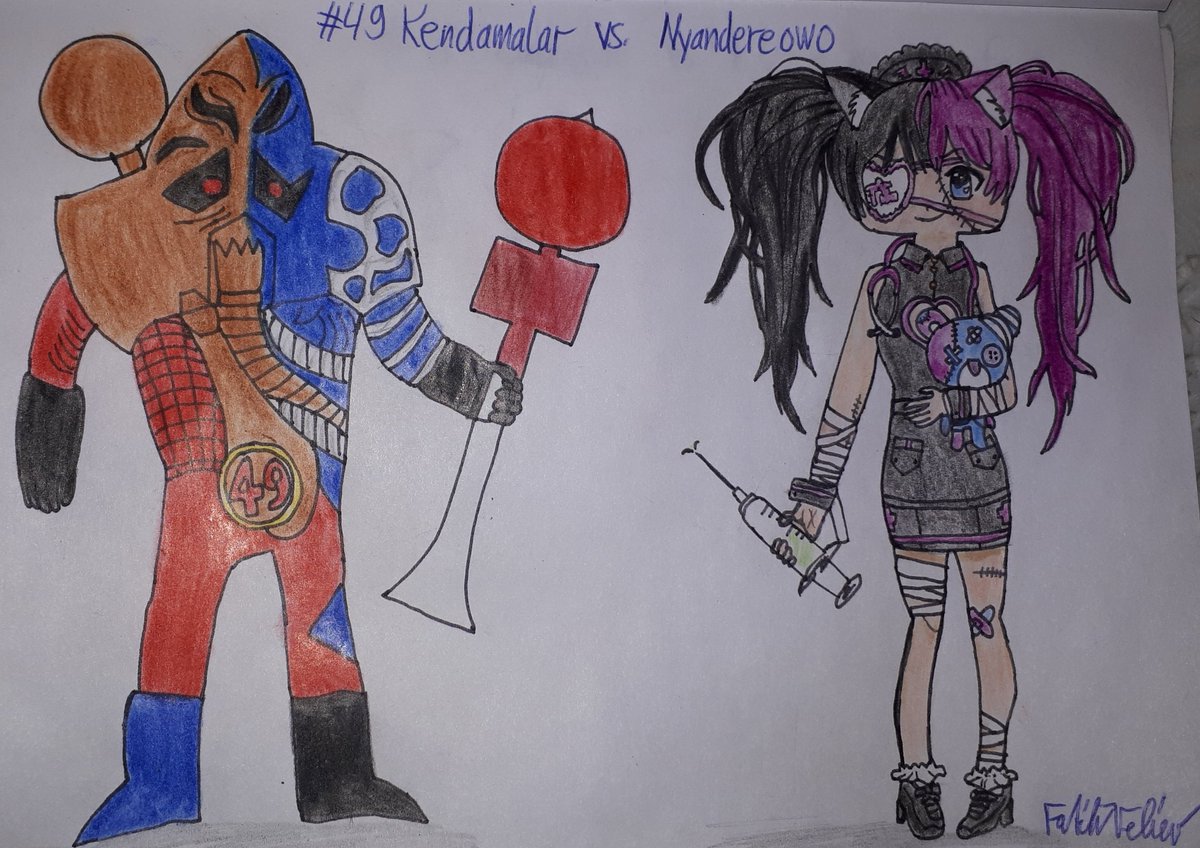 HerrVeliev's tweet photo. #Vtuber vs #Monster 32/50
@nyandereowo vs Kendamalar
Dieses Kendama Monster stammt aus Sentai Denziman.
Er ist ernorm stark &amp; greift Gegner mit seiner Kendama-Ball-and-Hammer-Waffe an.
Er will den Bären von Nyandere aufspießen, was sie verhindern will.
#VTuberVsMonster1 #NyanKuma https://t.co/f1KmMcIDdO