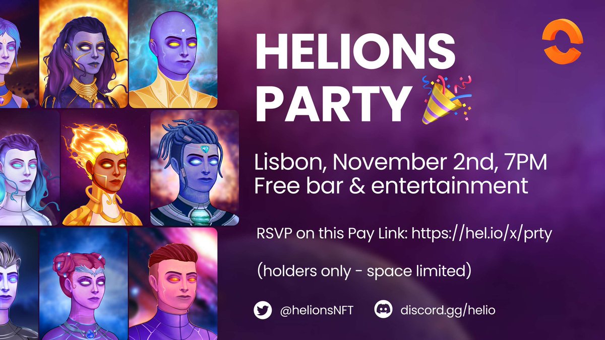 HelioX_pass's tweet photo. 💥Helions party 
💥November 2nd
💥Lisbon, Portugal 🇵🇹

🪩🥂RSVP - https://t.co/PGHPOTKulh https://t.co/8fUcPALDUp