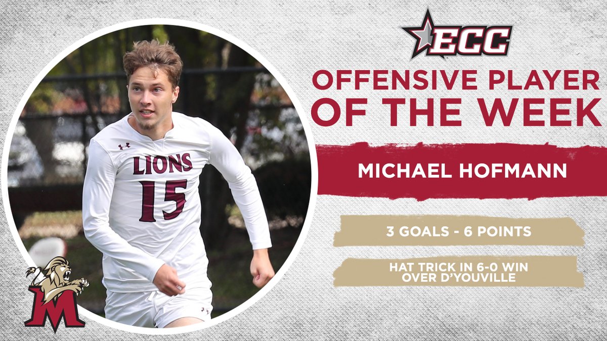 East Coast Conference (@eccsports) on Twitter photo ECC Men's Soccer Offensive Player of the Week - Michael Hofmann, <a href="/molloylions/">Molloy Lions</a>
bit.ly/3DtTvj8 ECC Men's Soccer Offensive Player of the Week - Michael Hofmann, <a href="/molloylions/">Molloy Lions</a>
bit.ly/3DtTvj8