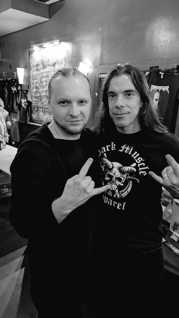 A couple of us after our set last Saturday at the Kingsland. #gothicmetal