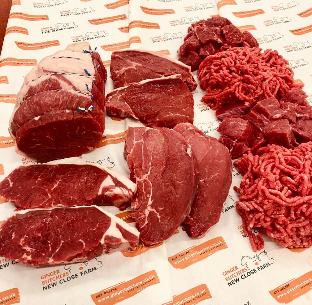 NewCloseFarm's tweet image. Our Dexter #MeatBoxes are only available at certain times of the year &amp;amp; include:
A Roasting Joint, Mince, Stewing &amp;amp; Braising Steak,
Sirloin Steaks &amp;amp; Rump Steaks

All for just £59.95 a box.

Available to order in store or online: gingerbutchers.co.uk/shop/ 

#gingerbutchers #beef