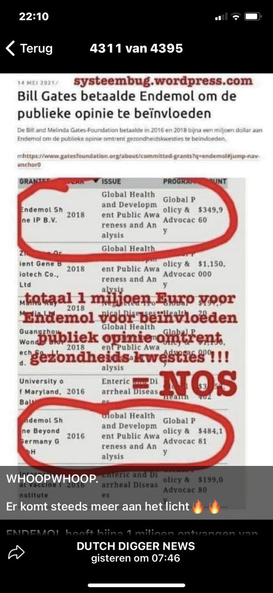 agtmael_mieke's tweet photo. Je reinste smaad wat daar uitgekraamd wordt! WAT ZIJN ZE BANG…. De Hoeren v John de Mol! Die is je reinste #WEFrioolRat heeft zich vet laten betalen door de Bill Gates Foundation! De NSB-ers worden zichtbaar! De geschiedenis herhaalt zich en dit soort types werken daar aan mee! https://t.co/36va6iYMHr