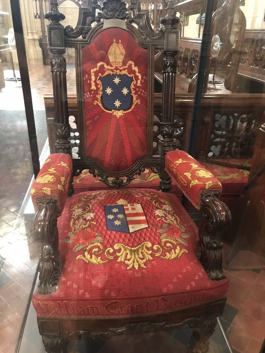 AustAnglican's tweet photo. Commemorating a chair! 25 October 1886, #136years ago, Mrs Emily Ann Crawley (1822-1893) donated her father's chair (re-upholstered) to @SydneyCathedral. The occasion was the official opening of the Barker Memorial Chapter House. And yes it really did belong to W G Broughton.πͺ https://t.co/UZKheIn3nA