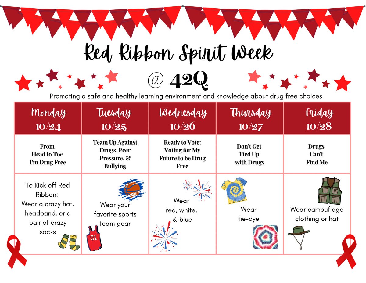 #RedRibbonWeek2022 at PS/MS 42Q! 🧦👒🎩 #PSMS42QFamily #BelieversAchievers42Q <a href="/DOEChancellor/">Chancellor Melissa Aviles-Ramos</a> <a href="/NYCschools/">NYC Public Schools</a> <a href="/NYCMayor/">Mayor Eric Adams</a> <a href="/PSMS42Q/">Tricia Finn</a> <a href="/UFT/">UFT</a> <a href="/QSNYCDOE/">Queens South Borough Office</a> <a href="/D27NYC/">Community School District 27</a> <a href="/redribbonweek/">Red Ribbon</a>