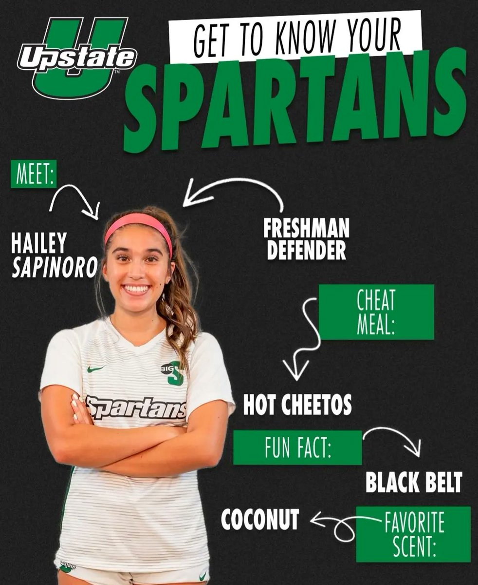 We continue our Get to Know Your Spartans series with today's features on Morgan de Barros, Caitlyn Davis, and Hailey Sapinoro.

de Barros cheat meal is McDonald's, Davis' favorite smell is money, and Sapinoro's favorite artist is Mac Miller.

#SpartanArmy⚔️