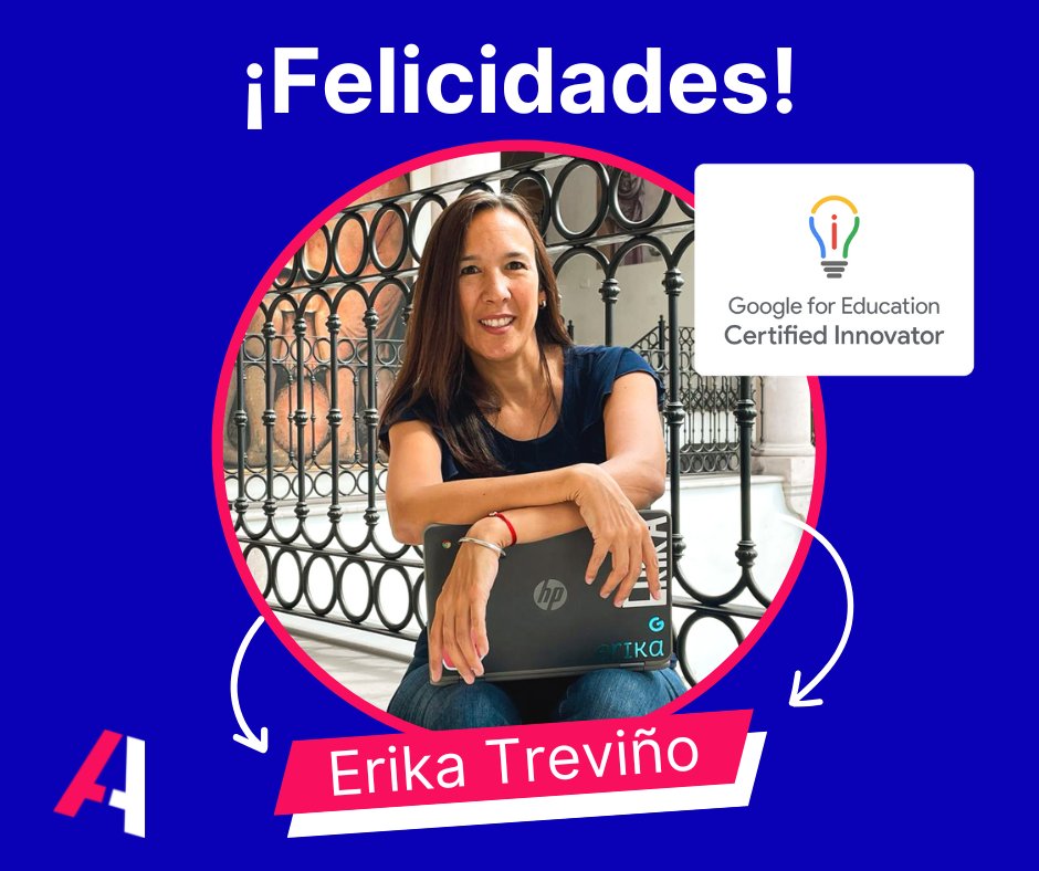 Nos llena de orgullo el logro de Erika Treviño al convertirse en una nueva Google Innovator 💡. A por más logros y a acompañar a las instituciones educativas al siguiente nivel 🚀!

#nivelAEdu #GoogleEdu #educacion