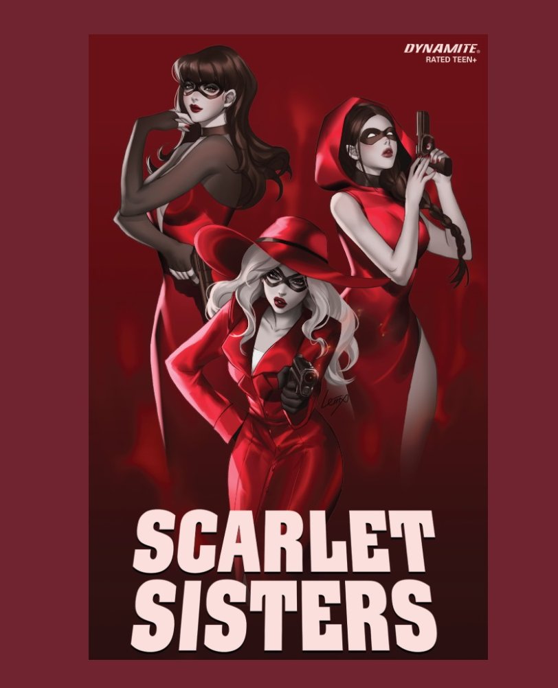 HeroesUnited_4's tweet photo. #ScarletSisters #comics- @DynamiteComics updates the #GoldenAge #Nedor and #Chesler #heroines: #MissMasque (aka #Masquerade) Diana Adams, #WomanInRed Peggy Allen, #LadySatan Marietta Cheler: "Scarlet Sisters"- battling the evil Cabal!- 
@DynamicForces @alex_segura @EmilianaPinna https://t.co/HCjiANC3PL