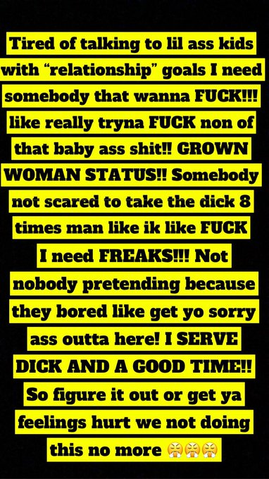 PUBLIC SERVICE FUCKING ANNOUNCEMENT!!! 😤😤😤stop tryna make a husband outta I said WTF I said😤😤😤 https://t