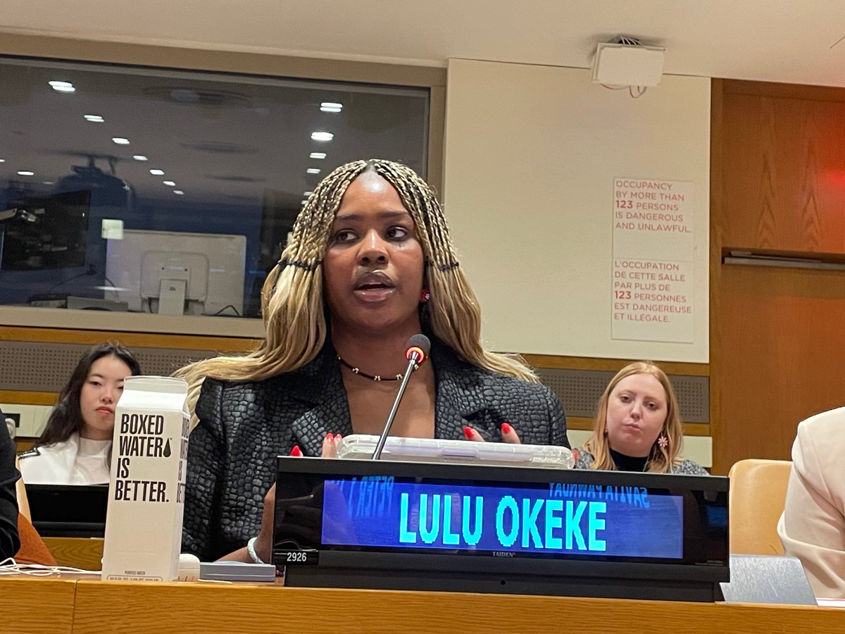 'The UN wants to foster the growth of everyone in the world to make the world a better place, so I think it's an important decision [for students] to make to be a part of that organization.' Ms. Lulu Okeke, Millennium Fellow and student at @PaceUniversity, at the UN Day event.