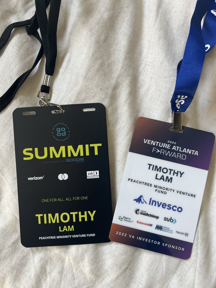 Tim Lam (@timothyylam) on Twitter photo Loved representing <a href="/Peachtree_Fund/">Peachtree Minority Venture Fund</a> at <a href="/VentureAtlanta/">Venture Atlanta</a> and ATL Innovation Week. A few thoughts: $4B invested in GA startups in ‘21 is just the beginning. Huge opp. to in invest in diverse startups/fund managers, often generating above market returns. Now feeling Money 20/20 fomo… Loved representing <a href="/Peachtree_Fund/">Peachtree Minority Venture Fund</a> at <a href="/VentureAtlanta/">Venture Atlanta</a> and ATL Innovation Week. A few thoughts: $4B invested in GA startups in ‘21 is just the beginning. Huge opp. to in invest in diverse startups/fund managers, often generating above market returns. Now feeling Money 20/20 fomo…