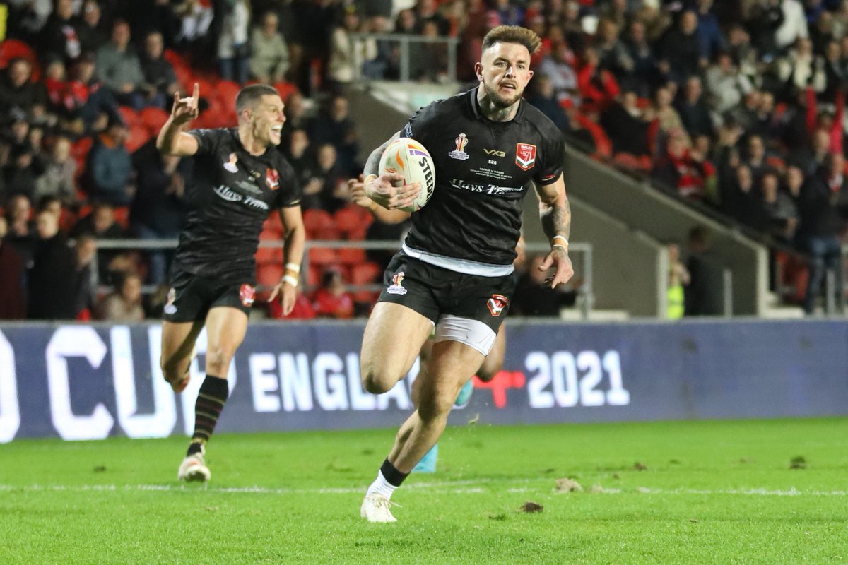 WalesRugbyL's tweet photo. Report | Adroddiad✍️

#CymruRL men go down to Tonga 32-6 in their second game of @RLWC2021 at @Saints1890 but with pride intact against a team packed with @NRL stars.

@kyleFromPyle scores our only try with @mattyfozard converting.

More/Mwy: https://t.co/HO5b4y9wtQ https://t.co/tNaBF9ZfCp