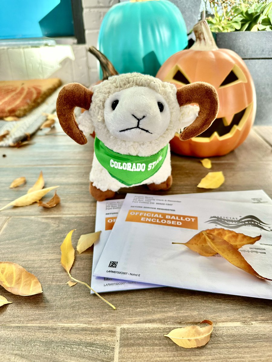 CSUPoliSci's tweet photo. Have you checked your mailbox??? 
Colorado voters can get a jump-start on voting as ballots in the state's all-mail election were sent out starting Monday, Oct. 17!

Already filled out your ballot? There is a ballot drop box in the Lory Student Center! 

#ColoradoState #RamsVote https://t.co/hvry7mjEL0